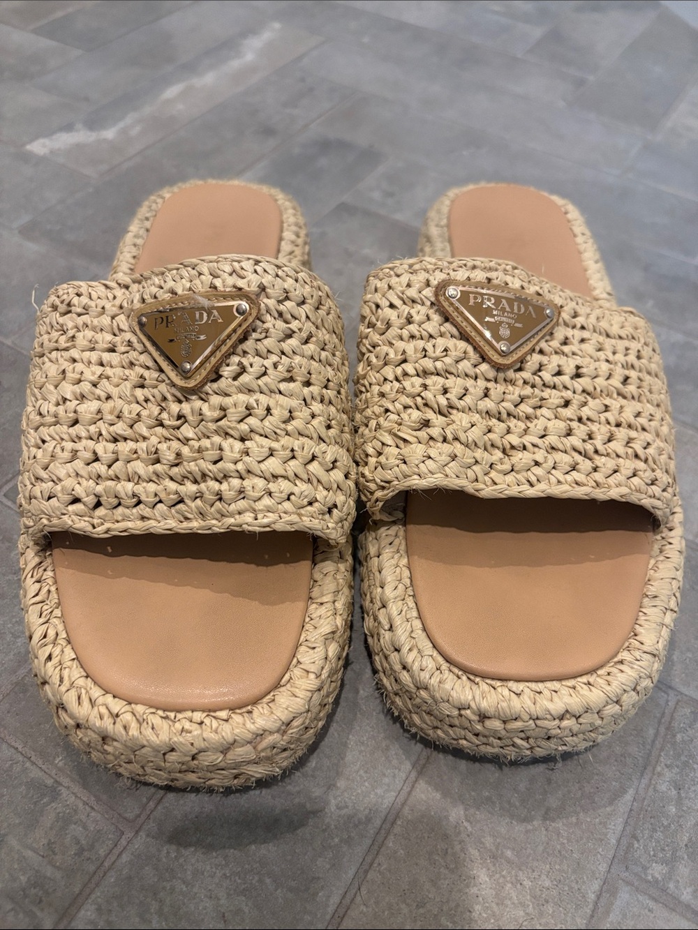 Prada Raffia espadrilles